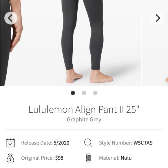 Lululemon align leggings 25" - graphite grey - Picture 4 of 8